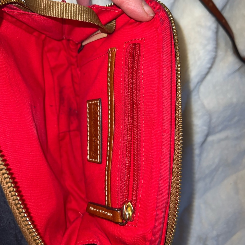 Dooney & Bourke Navy Suede camera Bag - Picture 3 of 4